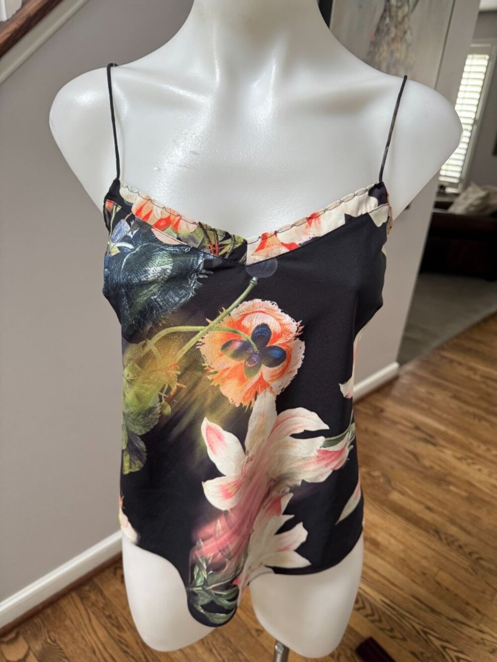 Ted Baker London Floral Satin Cami Camisole Tank Top Size Small